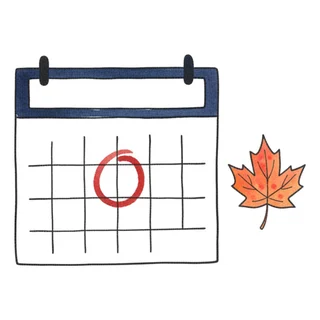 Calendrier avec une date encerclée